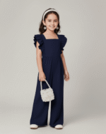 Navy Ruffled Jumpsuit | 3Y - 7Y